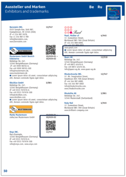 Graphic: advertising in catalogue - individual advertising text and QR code